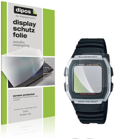 dipos – 6x Matte Beschermfolie geschikt voor Casio W-96H-1AV | Krasbestendige & antireflecterende Screenprotector Ultra-Thin
