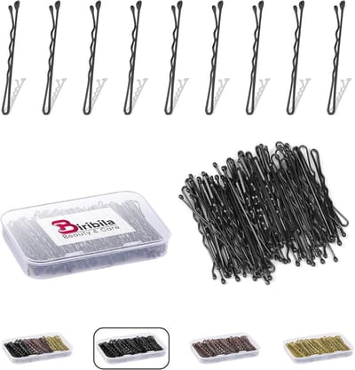 Bobby Pins 5 cm - Dikke Haarspelden voor Vrouwen, Zwart - 300 stuks met Opbergdoos