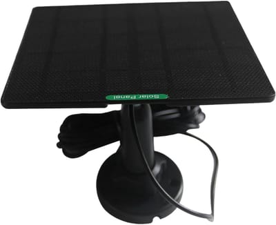 Zonnepaneel Oplader - Energiebron - Buitenbeveiliging - 50W Vermogen - 22 x 18 x 4.5 cm - Zwart