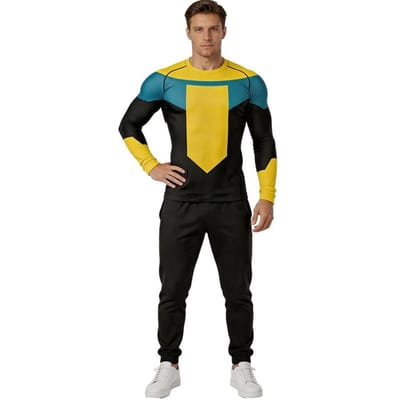 Invincible Mark Grayson Cosplay Thragg Costume Déguisement T-shirt Rash Guard BJJ Manches Courtes Homme Viltrumite Sport Gym Shirt M