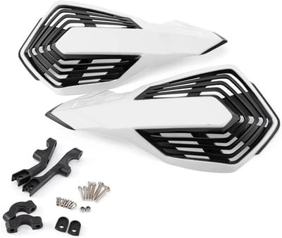 Motorfiets Handkappen - Stuurbescherming Set - Bescherming Tijdens Rijden - Heavy Duty Plastic - 1 Paar - Wit