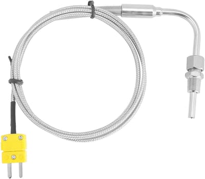 Thermokoppel type K voor uitlaatgastemperatuursonde met blootgestelde punt en connector, nauwkeurig en betrouwbaar