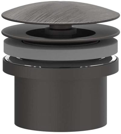 IVY Toebehoren Design plug always open RVS316 geborsteld carbon black PVD