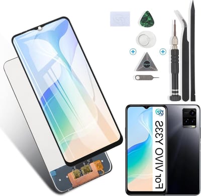 Display voor VIVO Y33S V2109 2021 LCD beeldschermset - touchscreen vervanging - zwart - inclusief gereedschap .