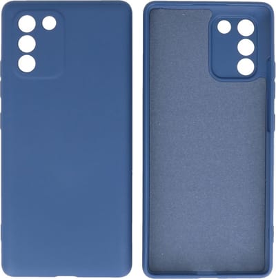 Fashion Backcover Telefoonhoesje - Color Hoesje - Geschikt voor Samsung Galaxy S10 Lite - Navy