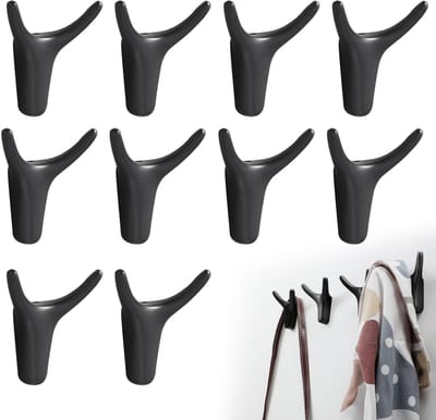 Allecto - Wandhaken - Aluminium Hoofdhaken - Antler Design - Zwart - Kledinghaken - Geschikt voor Thuis - Minimalistisch Modern