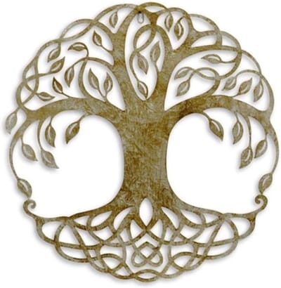 Boutique Trukado - Levensboom - Tree of Life Metalen Wanddecoratie - diameter 60cm