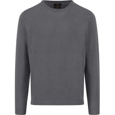 Fynch-Hatton Trui O-Neck Warm Air Cotton Cashmere Steel / male