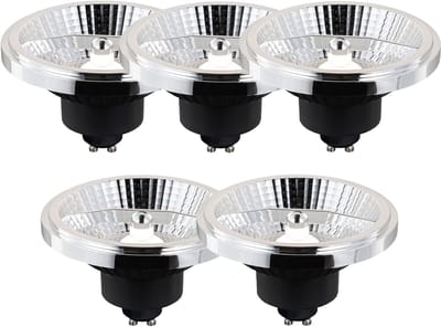 LUEDD Set van 5 Smart GU10 dimbare LED lampen AR111 10W 800 lm 2200 - 6500K