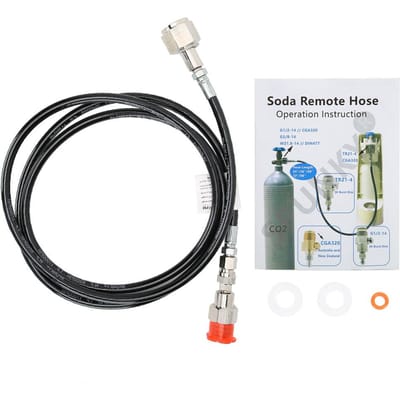 W21.8-14 Soda Maker Externe Slang Adapter Kit Accessoires voor Soda Stream Zwart 2m/6.6ft white