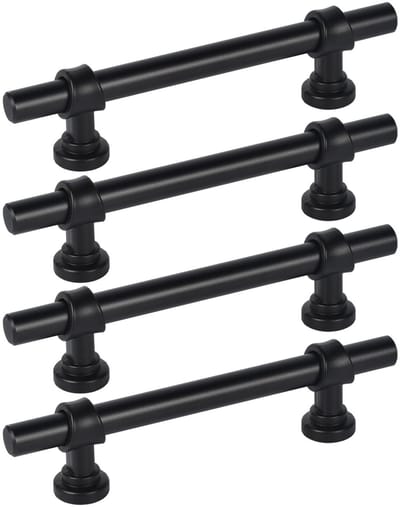 Dailygoods- Kastgrepen 96 mm - 4 Stuks - Zwarte Kastgrepen - Meubel-/Kledingkastgrepen - Duurzaam Zinklegering - Eenvoudig te Installeren - Meubelgrepen