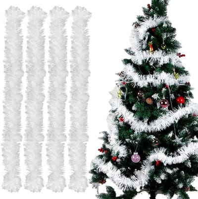 Dailygoods- Kerstslinger 4 stuks - 2 m lang - Metallic - Decoratie - Hoogwaardig metaaldraad - Duurzaam en herbruikbaar - Kerstdecoratie
