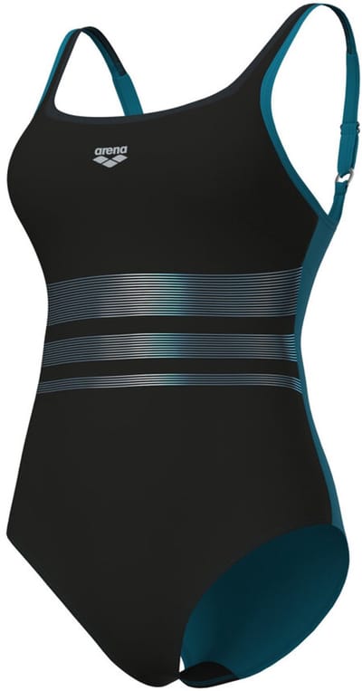 Arena badpak dames Rosa Wing - Zwart/Petrol - Maat 38