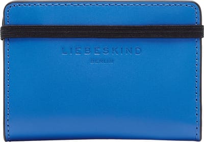 LIEBESKIND BERLIN Leren Kaarthoes Paper Bag Carter Cardholder Pool Blauw