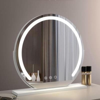 Cosmetische spiegel - Kaptafel spiegel - Make-up aanbrengen - Verstelbare lichtkleur - 40 50 60 cm - Zwart