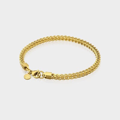 Franco Armband 5 mm - Gouden Schakelarmband - 19 cm lang - Armband Heren - Olympus Jewelry