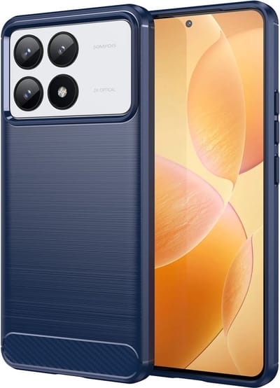 Coverup Hoesje - Geschikt voor Xiaomi Poco F6 Pro Hoesje - Coverup Armor Brushed TPU Back Cover - Blauw