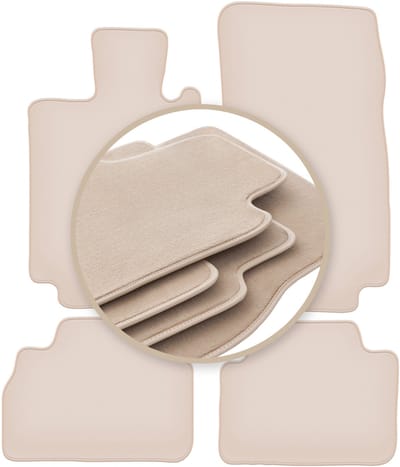 PREMIUM beige vloermatten voor: Mercedes S W220 4Matic kort 1998-2005