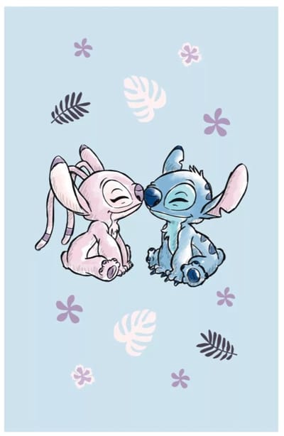 Handdoek lilo en stitch, Lilo en stitch, handdoek 30x50 cm, kleine handdoek lilo en stitch, handdoek