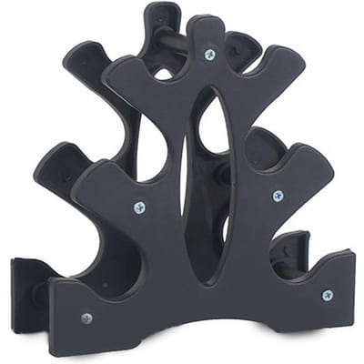Support d'haltères triangulaire à 3 niveaux 23 x 22,5 x 8,5 cm pour exercices de gym à domicile