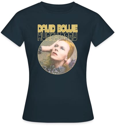 David Bowie Hunky Dory Album Cover T-Shirt Dames