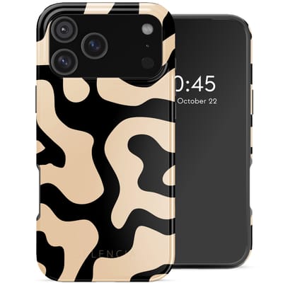 Selencia Hoesje - Geschikt voor Apple iPhone 17 Pro Max - Backcover geschikt voor MagSafe - Art Wave Black