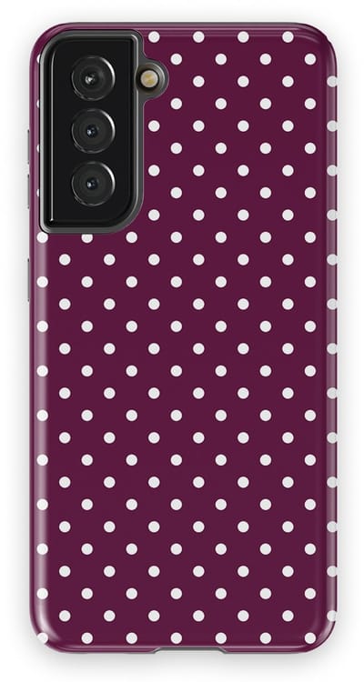 Polka Dots Hoesje Samsung Galaxy S21 | Geschikt Voor Mag | Stippen Design Backcover Samsung Galaxy S21 Purple Pop