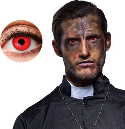 Boland - Paar weeklenzen Devil priest - Volwassenen - Halloween en Horror - Halloween contactlenzen - Horror