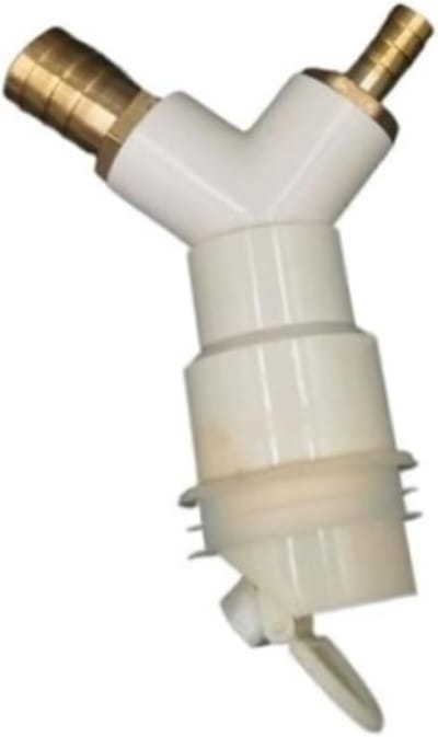 Wasmachine Afvoer T-stuk - Pijpfitting - Dubbele Aansluiting - Met Anti-geur Klep - Zwart