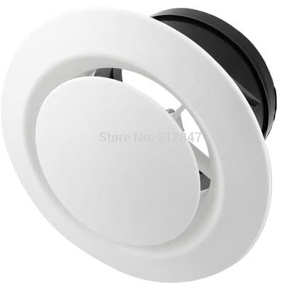 Dailygoody - Rond ventilatierooster - Verstelbaar - 200 mm - Wit - Ventilatieoplossing - Ideaal voor verschillende ruimtes - Eenvoudig te installeren