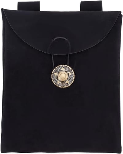Renaissance Stijl Velvet Heuptas voor Middeleeuwse LARP en Viking Kostuums met Knop en Cosplay Accessoires