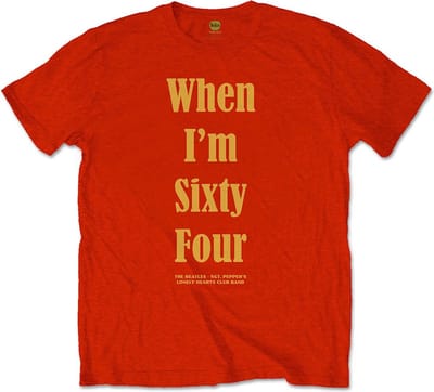 The Beatles - When I'm Sixty Four Heren T-shirt - S - Rood
