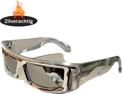 Bovista - Festival Bril - Rave - Space - Techno - Freaky Glasses - Heren - Dames - Zonnebril - Zilver