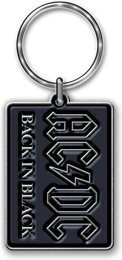 AC/DC - Back In Black Sleutelhanger - Zwart