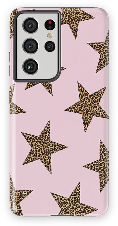DripCase Hoesje Samsung Galaxy S21 Ultra | Sterren Design | Magnetisch Opladen | 2-in-1 Ontwerp | Stars Backcover Wild Pink