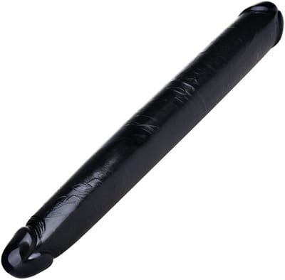 Being Fetish - Dubbele Dildo - Kunstrubber - 40,5 cm - Zwart