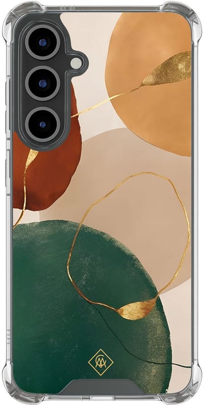 Casimoda® hoesje - Geschikt voor Samsung Galaxy S25 FE - Earthy Luxe - Shockproof case - Extra sterk - TPU/polycarbonaat - Multi, Transparant