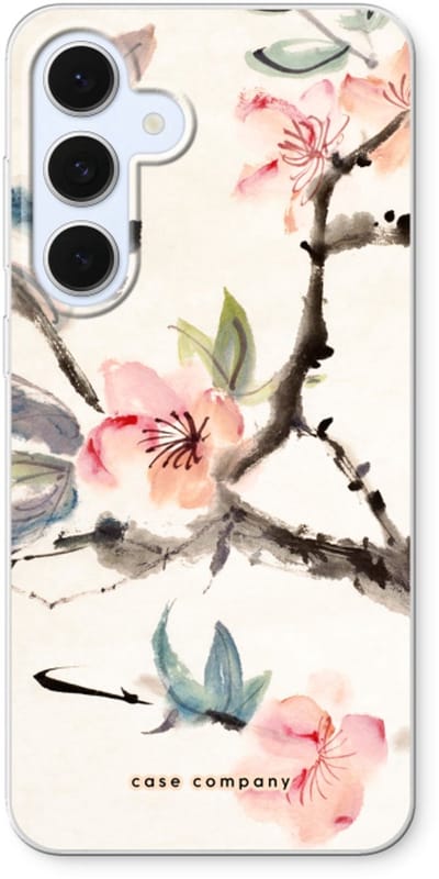 Case Company® - Hoesje geschikt voor Samsung Galaxy S24 FE hoesje - Japanse bloemen - Soft Cover Telefoonhoesje - Bescherming aan alle Kanten en Schermrand