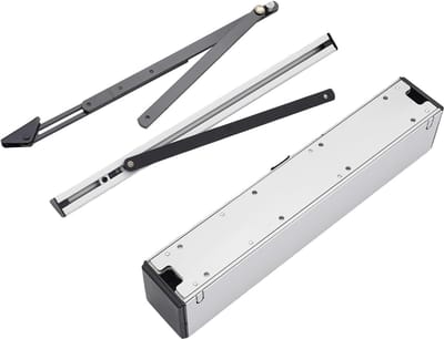 Automatische Deuropener - Elektrische Deuraandrijving - Toegangscontrole - Max 150 kg - 475 x 81 x 98 cm - Zwart Zilver