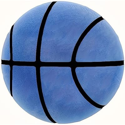 Stille 7 Inch Silent Basketbal - Zeer elastisch PU-materiaal voor binnenspelen, perfect cadeau voor Kerstmis, Thanksgiving, Halloween en verjaardagen blauw