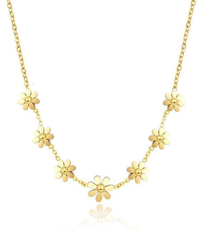 Montebello Ketting Arzou G - 316L Staal - Bloem - 40 + 5 cm