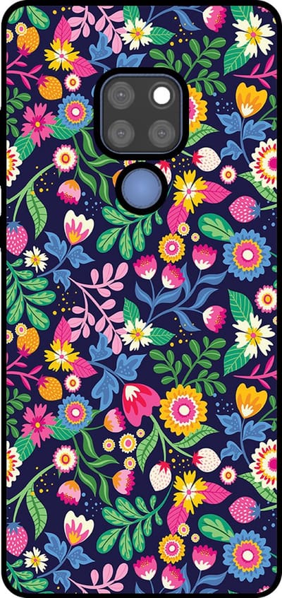 Smartphonica Telefoonhoesje Geschikt voor Huawei Mate 20 met bloemen opdruk - TPU backcover case flower design geschikt voor Huawei Mate 20