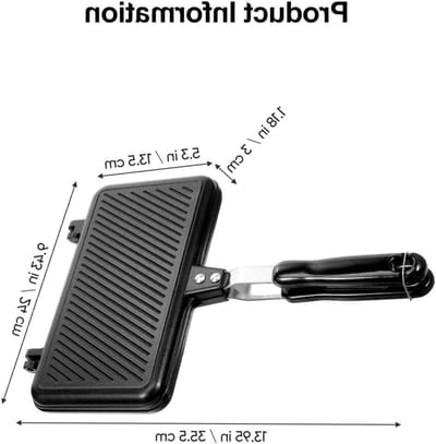 Sandwichmaker - Dubbelzijdig brood - Ontbijt maken - Antiaanbaklaag - Aluminium - Zilver