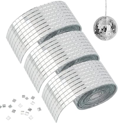 3 Rollen Spiegel Mozaïektegels Disco Bal, 4800 Stuks Zelfklevende Mini Spiegel Tegels voor Creatieve Decoratie, DIY Mozaïek en Ambachten