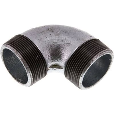 R 2'' Buitendraad Verzinkt Gietijzeren L-Fitting 90graden 25 Bar - FL2E-M-IZ-200R
