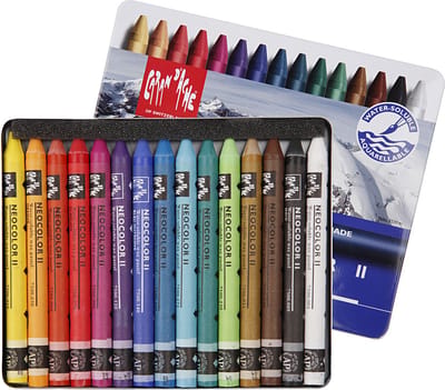 Neocolor II, dikte 8 mm, l: 10 cm, diverse kleuren, 15stuks