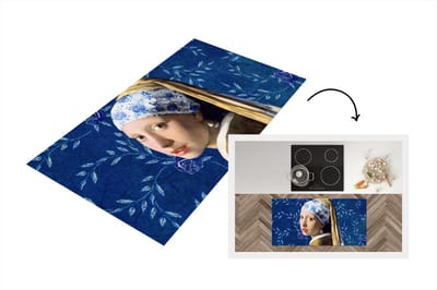 Keukenloper - Loper keuken - Delfts Blauw - Meisje Met De Parel - Vermeer - 120x60 cm - Keukenloper vinyl