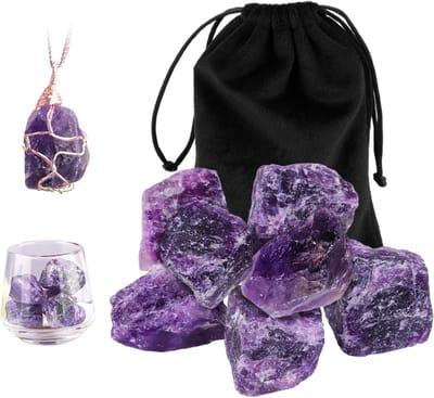 Natuurlijke Amethist Stenen 200g - Ruwe Kristallen voor Decoratie, Aquariums en Meditatie