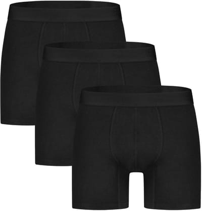 Bamboo Basics Heren Bamboe Boxershorts Jack (3-pack) - Zwart Ton Sur Ton - Ondergoed Heren - Boxershort Heren Lange pijp - Maat XXL