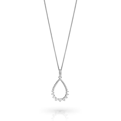 Orphelia 'Petal' Dames 925 Sterling Zilveren Set: Halsketting + Oorbellen - Zilver SET-7564